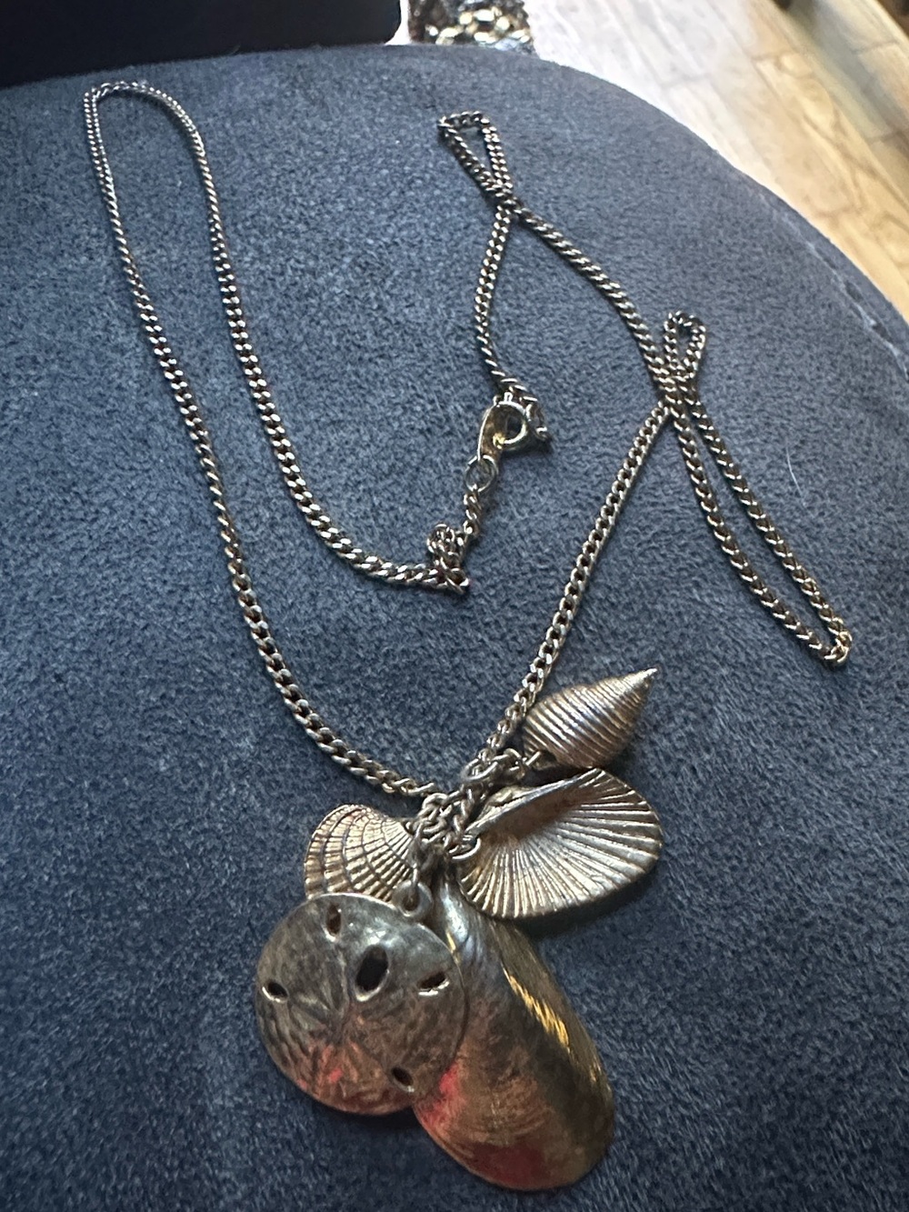 Gold Shell and Sand Dollar Pendant Necklace - Women's Coastal Charm